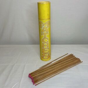 VINTAGE Japanese Yellow Fireplace Matches and Container